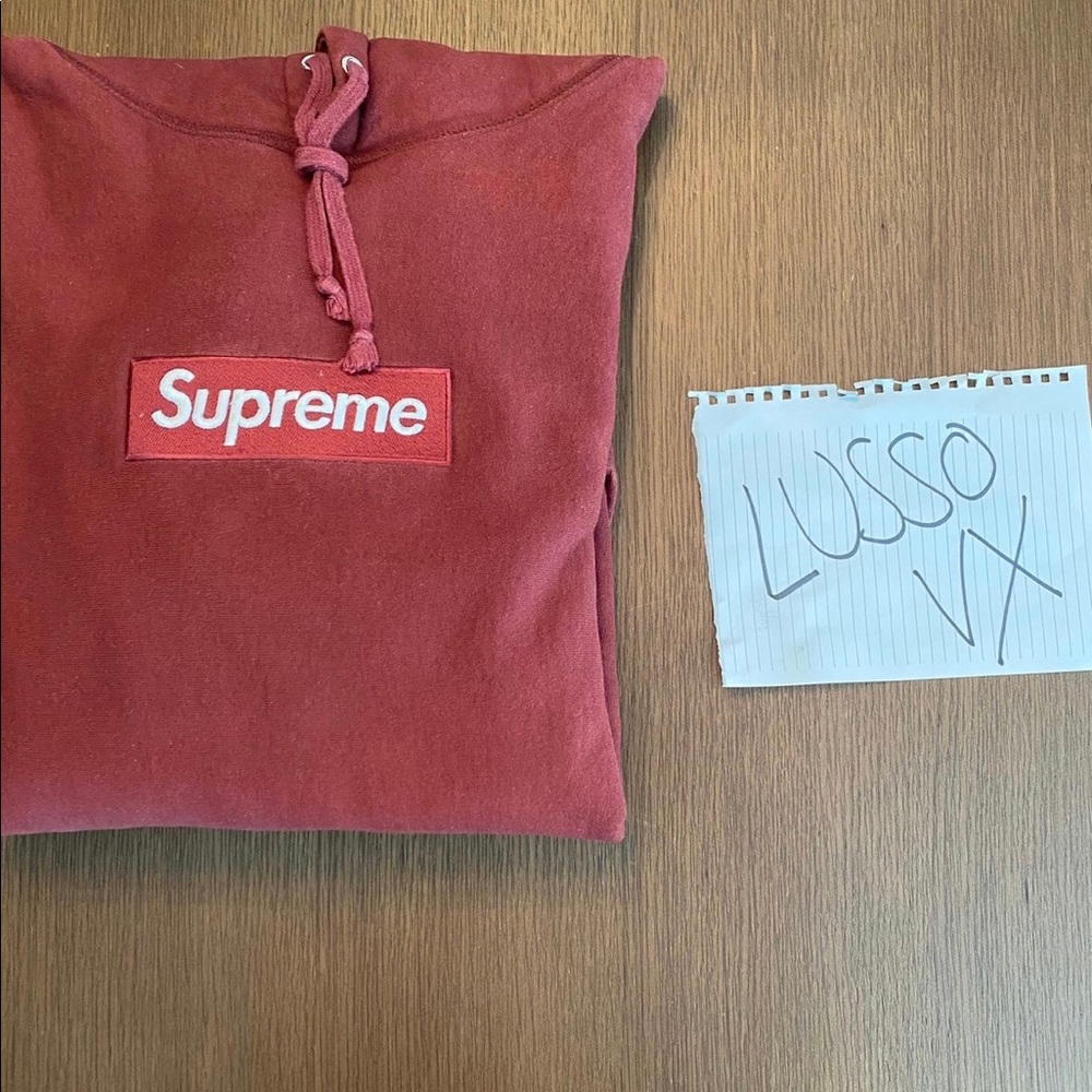 Supreme Burgundy Box Logo Hoodie